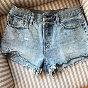 Levi’s button fly jean shorts